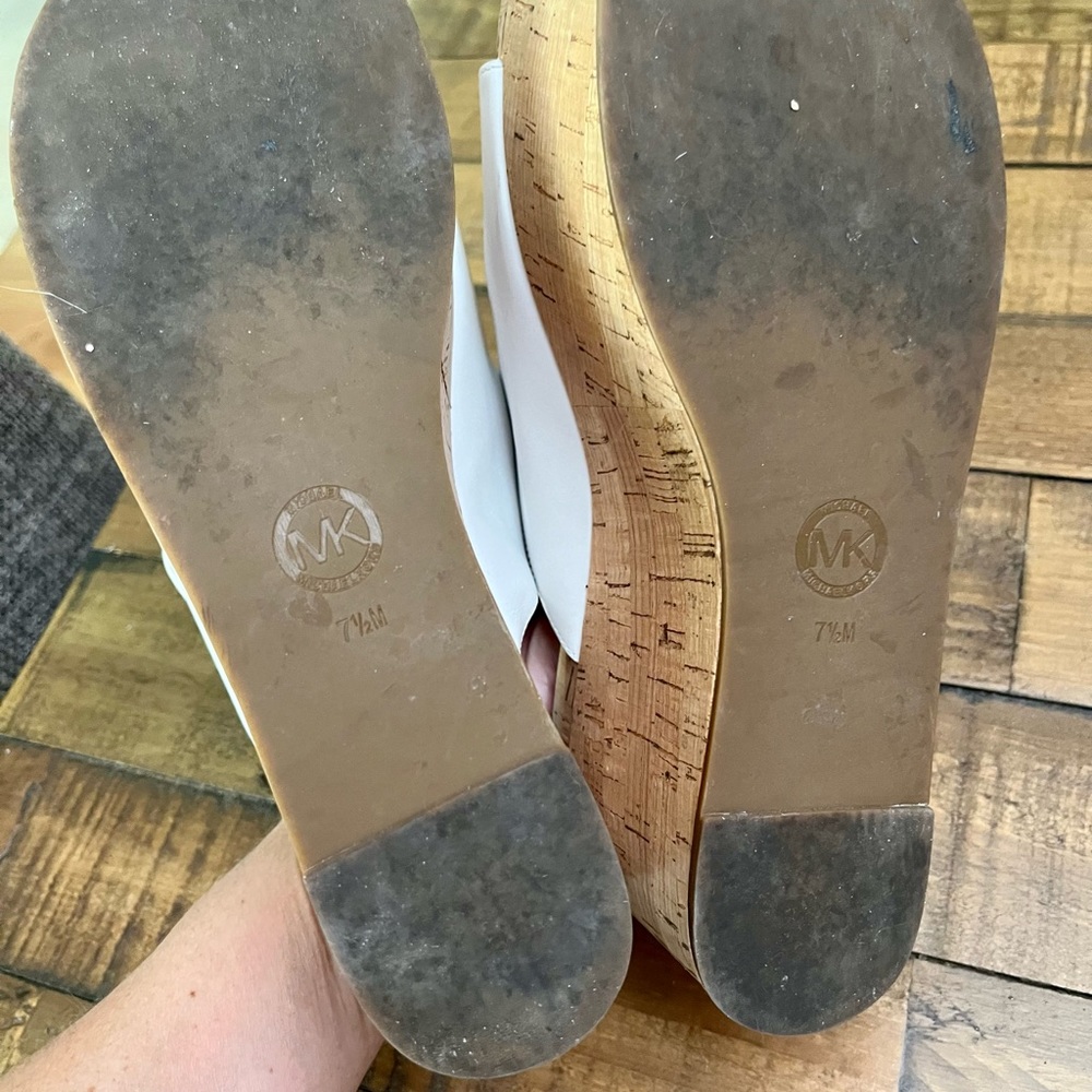 Michael Kors Platform Slides With White Straps An… - image 7